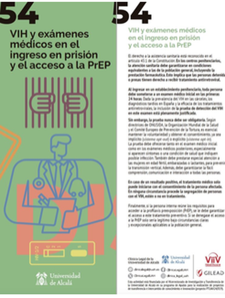 Píldora 54: VIH y exámenes médicos en el ingreso en prisión y el acceso a la PrEP