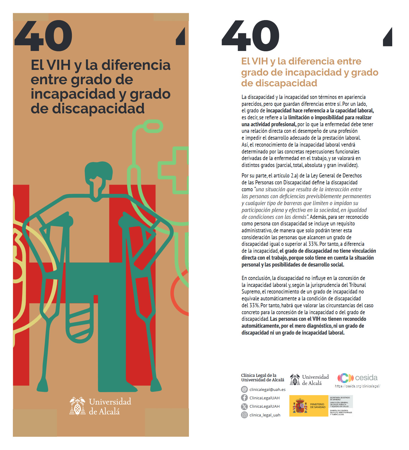 Píldora 40: El VIH y la diferencia entre grado de incapacidad y grado de discapacidad